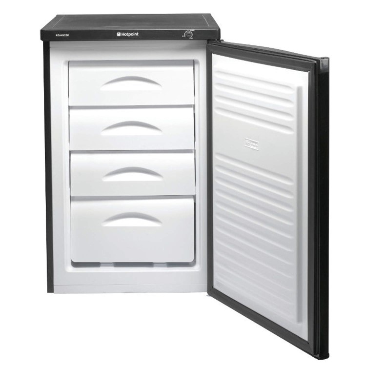 GRADE A2 - Hotpoint RZAAV22K 55cm Wide Freestanding Upright Under Counter Freezer - Black