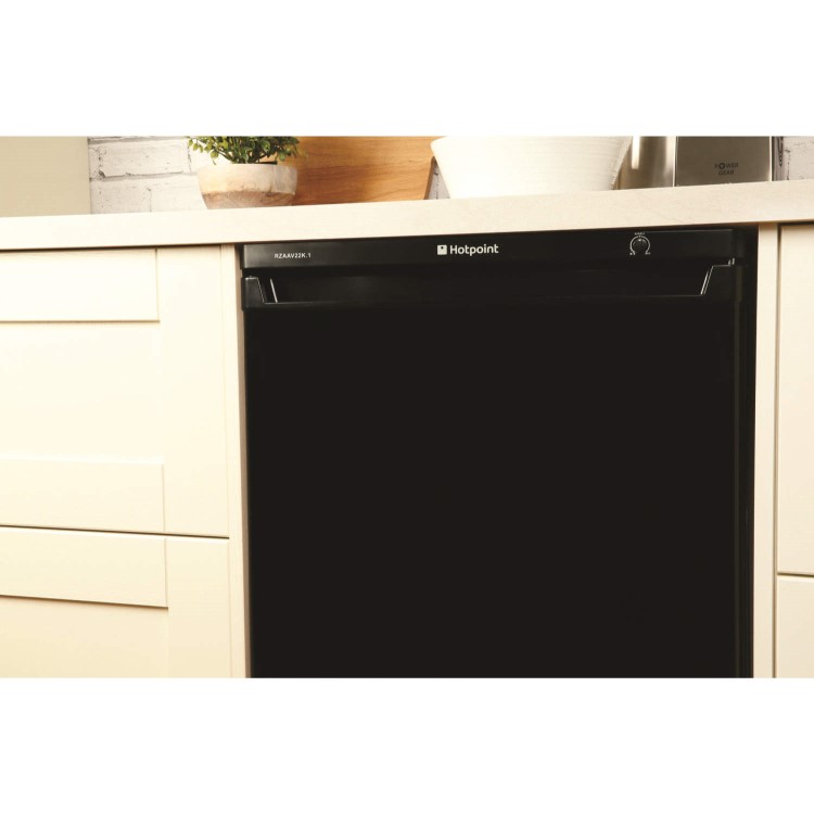 GRADE A2 - Hotpoint RZAAV22K 55cm Wide Freestanding Upright Under Counter Freezer - Black