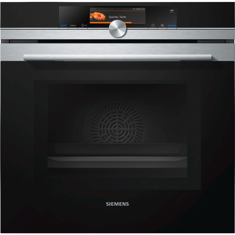 GRADE A3 - Siemens HM656GNS6B iQ700 Wifi Connected Built In Electric Single Oven with Microwave Function - Stainless Steel