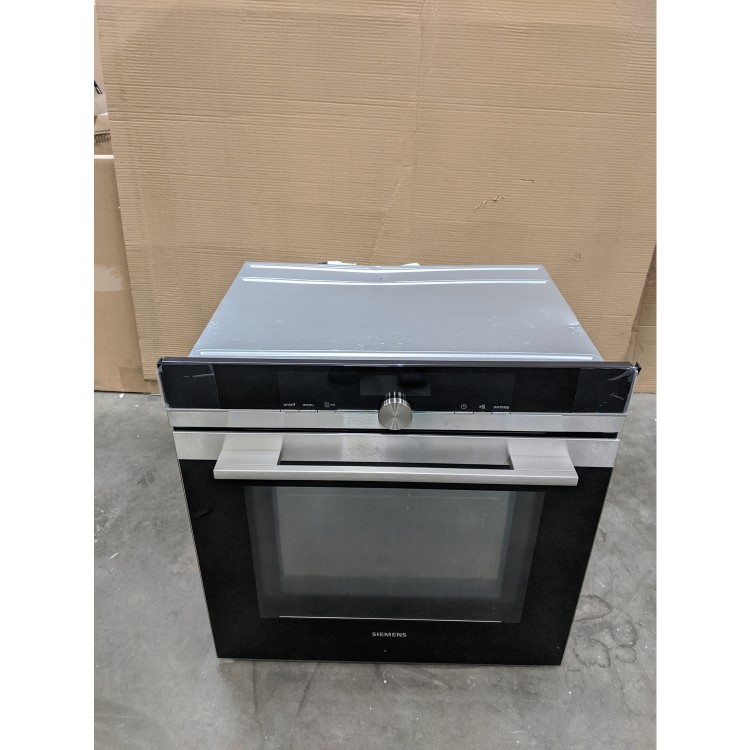 GRADE A3 - Siemens HM656GNS6B iQ700 Wifi Connected Built In Electric Single Oven with Microwave Function - Stainless Steel