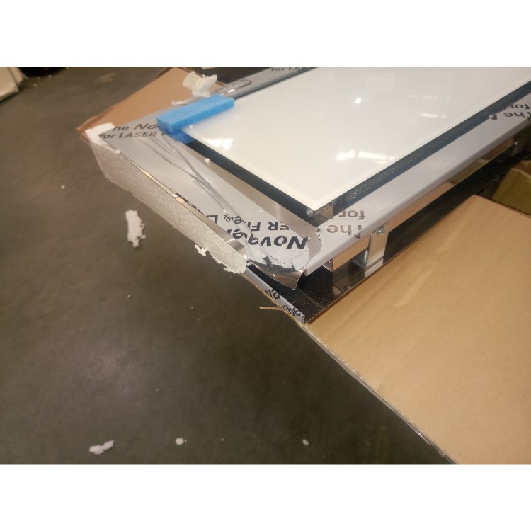 GRADE A3 - Elica HIDDEN-90 Hidden 898mm Intergrated Cooker Hood Stainless Steel And White Glass