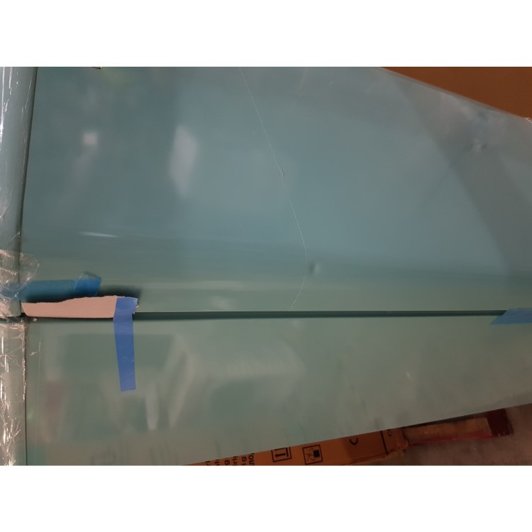 GRADE A2 - electriQ 60/40 Retro Freestanding Fridge Freezer in Duck Egg Blue