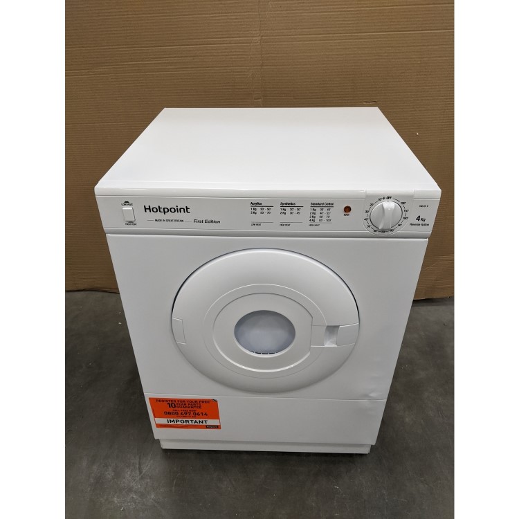 GRADE A3 - Hotpoint V4D01P 4kg Compact Freestanding Vented Tumble Dryer Polar White