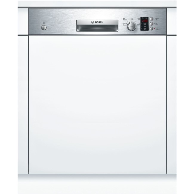 Bosch Serie 4 Active Water SMI50C15GB 12 Place Semi Integrated Dishwasher - Stainless Steel