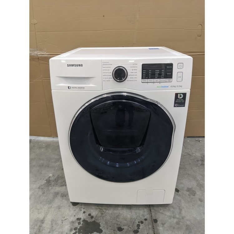 GRADE A3 - Samsung AddWash WD80K5B10OW 8kg Wash 6kg Dry 1400rpm Freestanding Washer Dryer - White