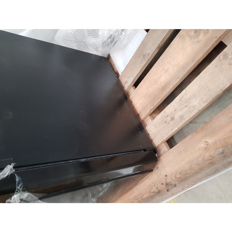 GRADE A2 - Hotpoint FFU4DK Quadrio 70cm Wide Frost Free Freestanding Fridge Freezer Shiny Black