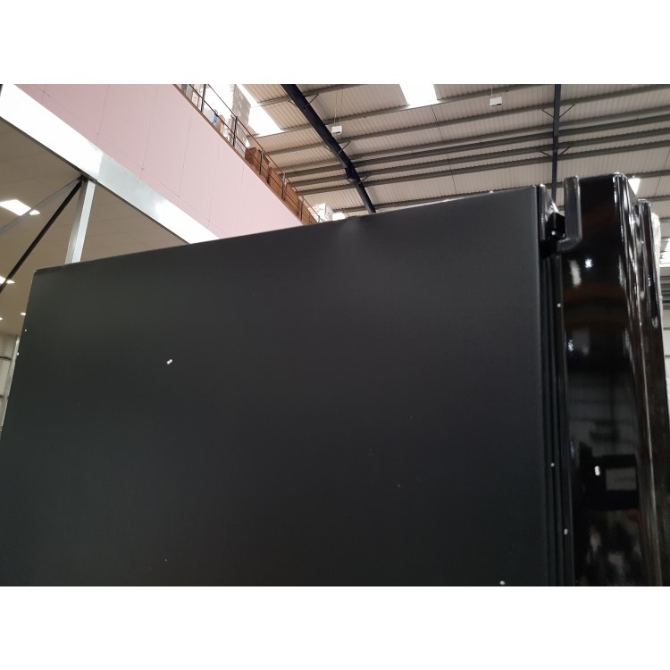 GRADE A2 - Hotpoint FFU4DK Quadrio 70cm Wide Frost Free Freestanding Fridge Freezer Shiny Black
