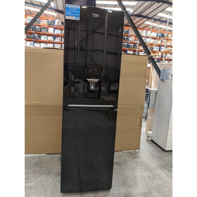 GRADE A3 - Beko CFG1582DB 261 Litre Freestanding Fridge Freezer 50/50 Split Water Dispenser 54.5cm Wide - Black