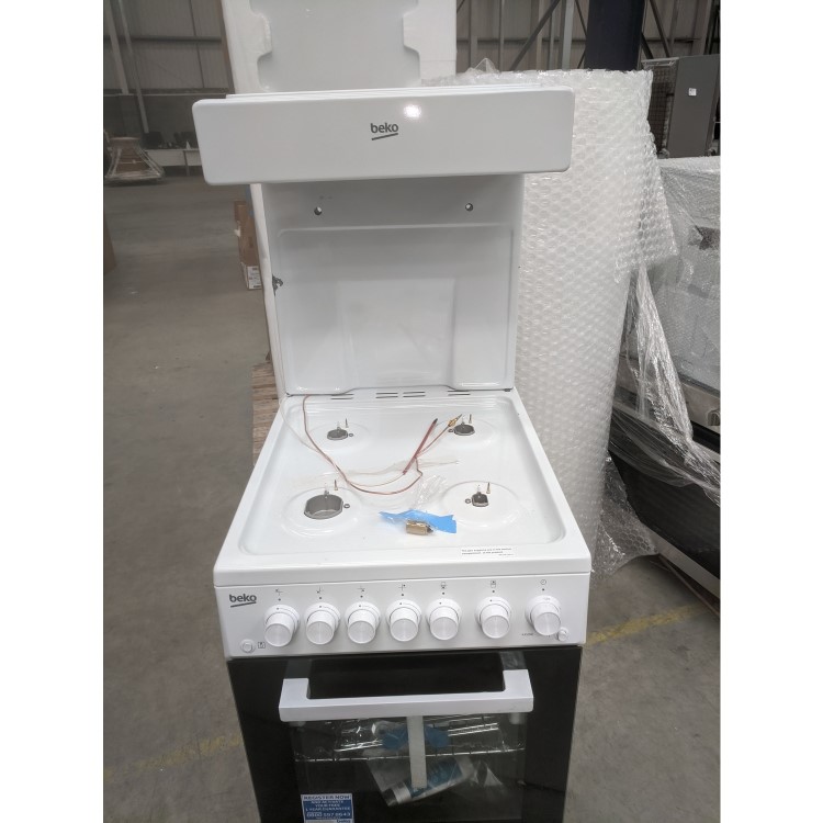 GRADE A3 - Beko KA52NEW 50cm Gas Cooker With Eye Level Grill - White