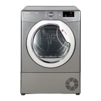 GRADE A3 - Hoover DXC10DCER Dynamic Next Aquavision 10kg Freestanding Condenser Tumble Dryer - Graphite With Chrome Door