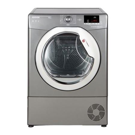 GRADE A3 - Hoover DXC10DCER Dynamic Next Aquavision 10kg Freestanding Condenser Tumble Dryer - Graphite With Chrome Door