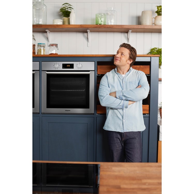 GRADE A2 - Hotpoint SA4544HIX 8 Function Electric Built-in Single Oven - Stainless Steel