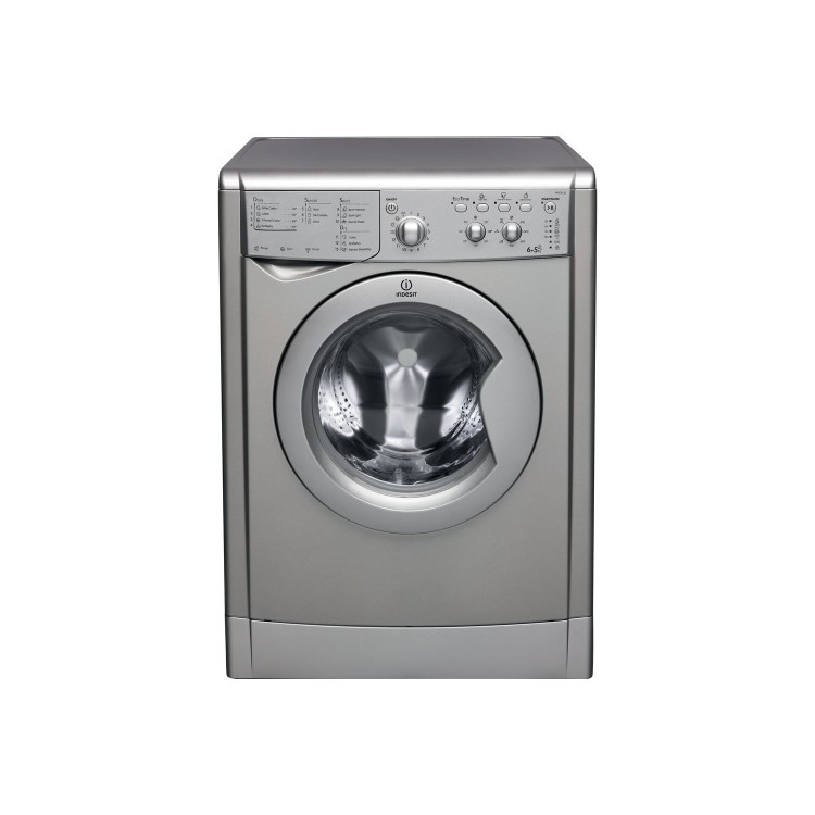 GRADE A3 - Indesit IWDC6125S EcoTime 6kg Wash 5kg Dry 1200rpm Freestanding Washer Dryer - Silver