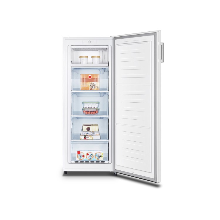 GRADE A2 - Fridgemaster MTZ55153 153 Litre Freestanding Upright Freezer 144cm Tall A+ Energy Rating 55cm Wide - White