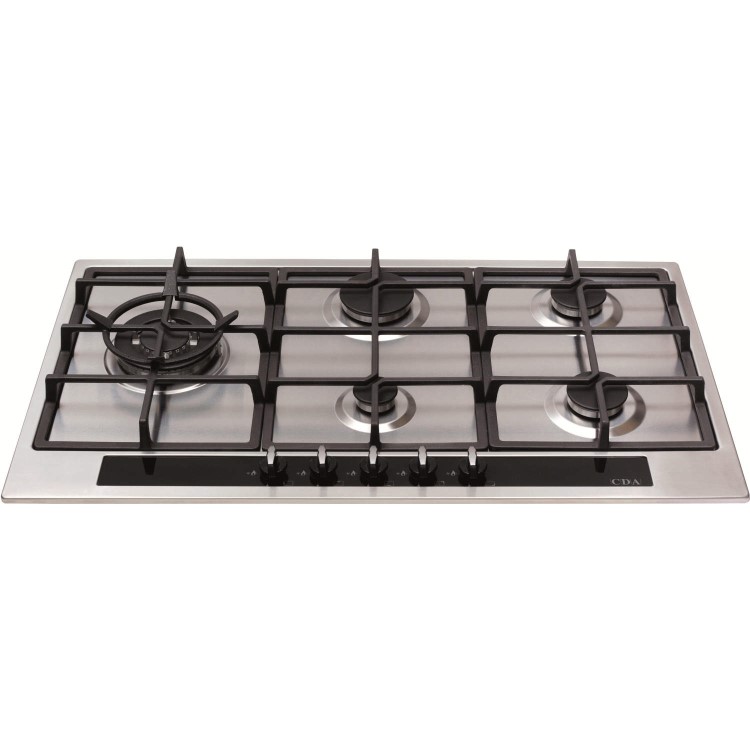 CDA HG9350SS 90cm Five Burner Gas Hob Stainless Steel