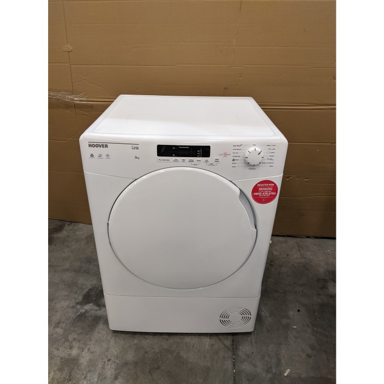 GRADE A3 - Hoover HLC9DF 9kg Freestanding Condenser Tumble Dryer - White