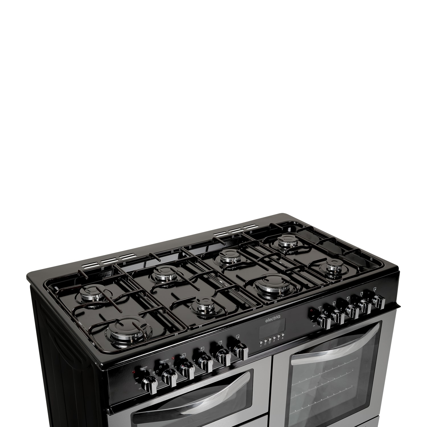 GRADE A2 electriQ 100cm Dual Fuel Range Cooker Stainless Steel