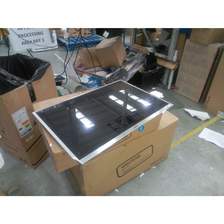 Refurbished AEG HK884400XG 77cm Four Zone Induction Hob With Stainless Steel Frame