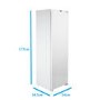 GRADE A3 - electriQ 197 Litre Integrated In Column Freezer 177cm Tall Frost Free 54cm Wide - White