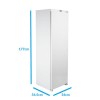 GRADE A2 - electriQ 197 Litre Integrated In Column Freezer 177cm Tall Frost Free 54cm Wide - White