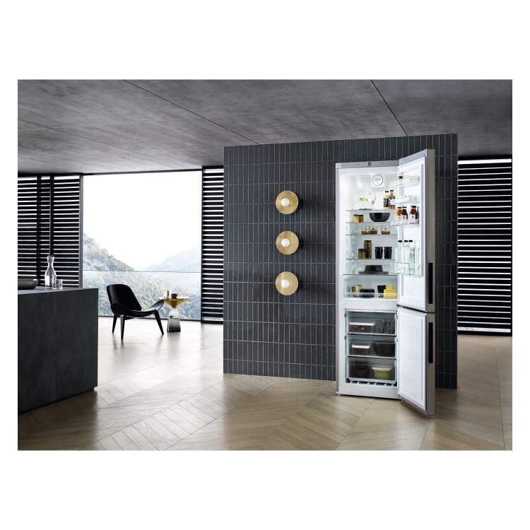 Miele 338 Litre 70/30 Freestanding Fridge Freezer - Stainless steel