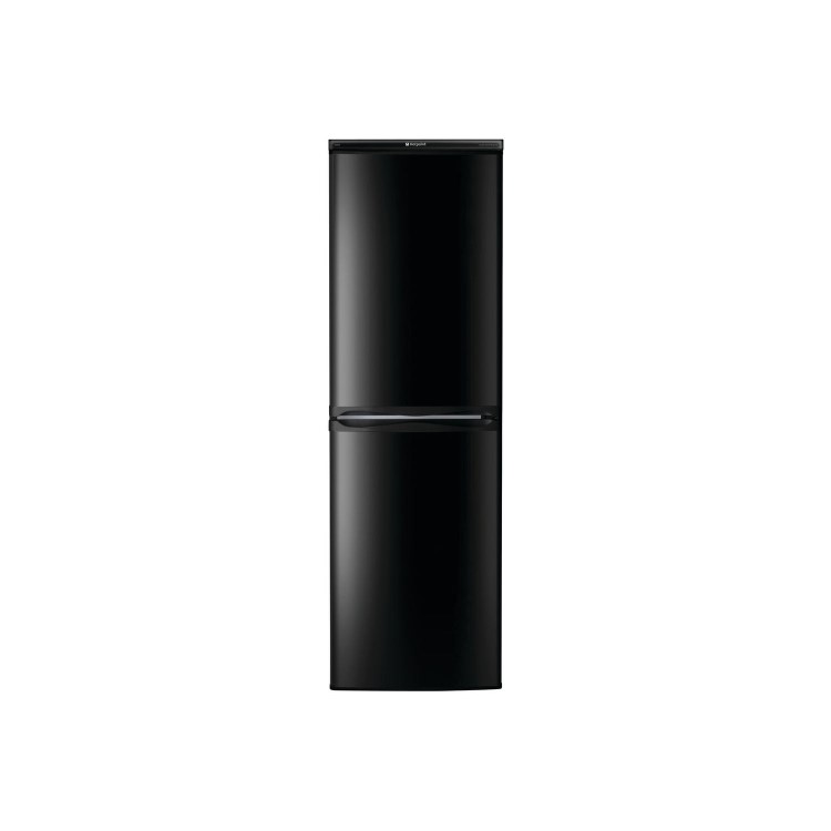 GRADE A2 - HOTPOINT HBD5517B 234 Litre Freestanding Fridge Freezer 50/50 Split A+ Energy Rating 54.5cm Wide - Black