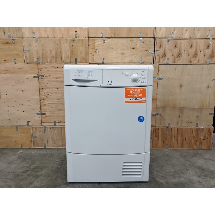 GRADE A3 - INDESIT IDC8T3B EcoTime 8kg Freestanding Condenser Tumble Dryer - White