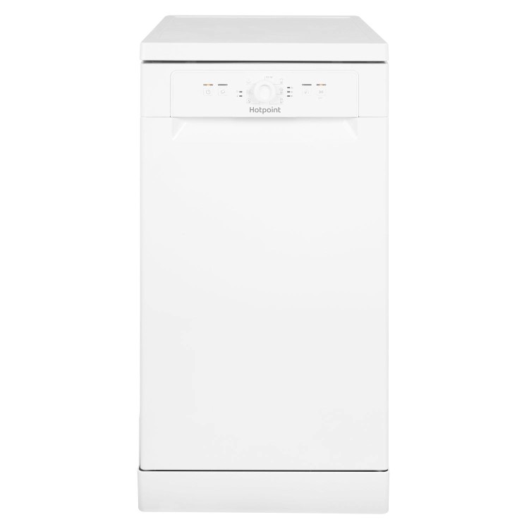 GRADE A1 - Hotpoint HSFE1B19 10 Place Slimline Freestanding Dishwasher with Quick Wash - White