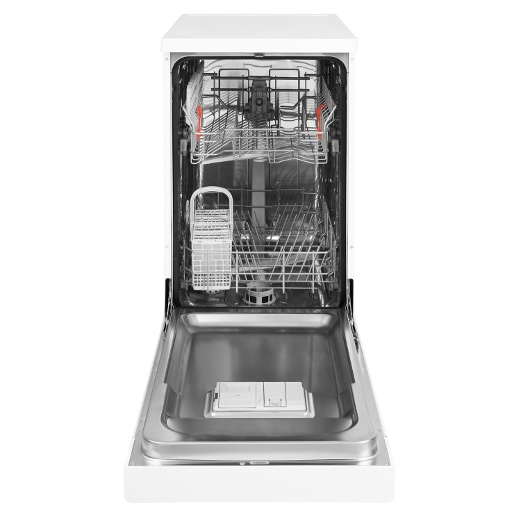 GRADE A1 - Hotpoint HSFE1B19 10 Place Slimline Freestanding Dishwasher with Quick Wash - White