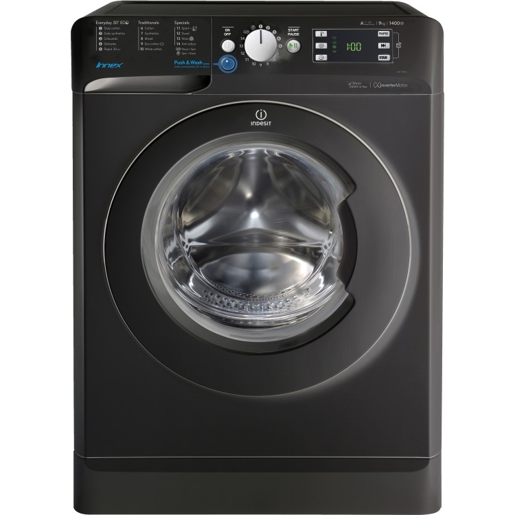 Indesit BWE91484XK Innex 9kg 1400rpm Freestanding Washing Machine - Black