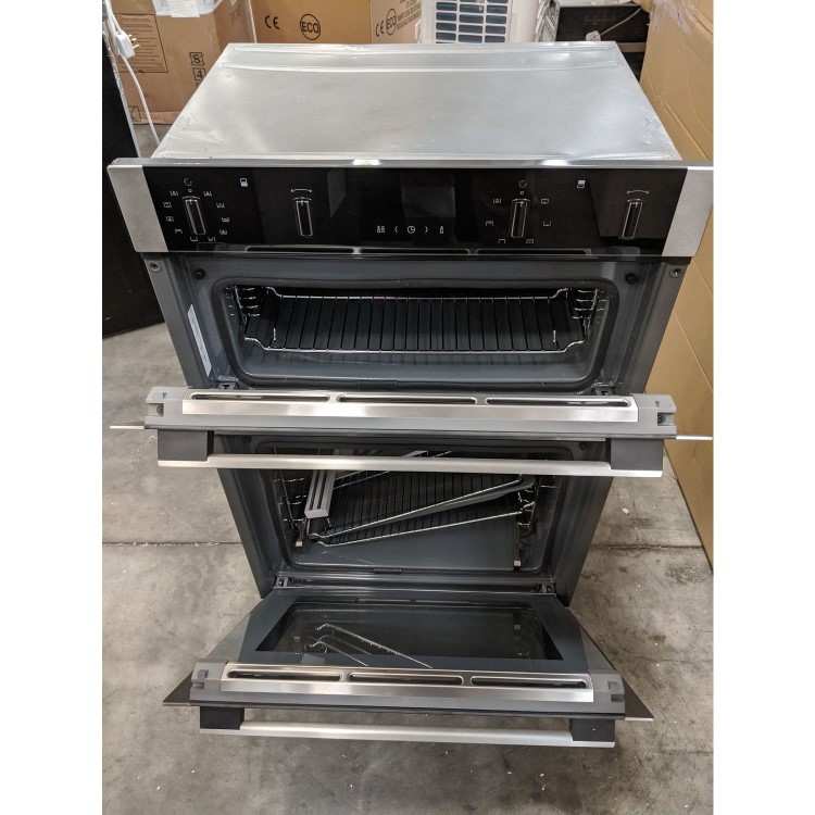 GRADE A3 - NEFF U2ACM7HN0B N50 8 Function Electric Built In Double Oven - Stainless Steel