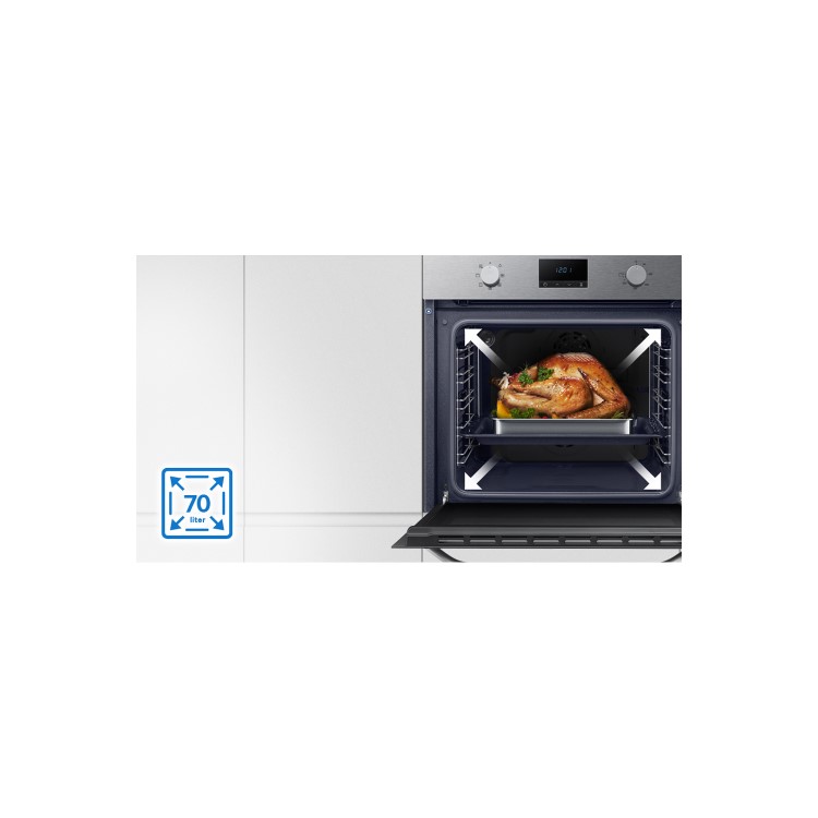 GRADE A1 - Samsung NV70K1340BS 70L Built In Single Oven Stainless Steel