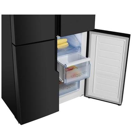 GRADE A3 - Hisense RQ560N4WB1 431 Litre American Style Fridge Freezer Water Dispenser 4 Door 80cm Wide - Black