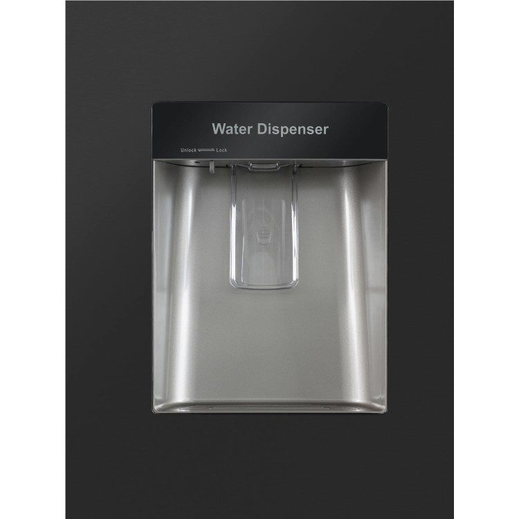 GRADE A3 - Hisense RQ560N4WB1 431 Litre American Style Fridge Freezer Water Dispenser 4 Door 80cm Wide - Black