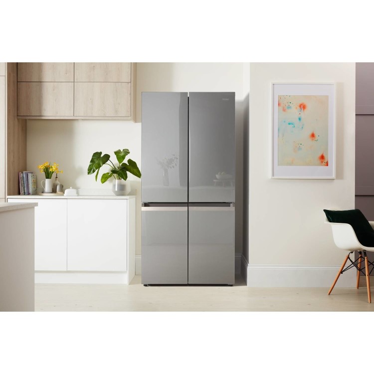 Haier 473 Litre Four Door American Fridge Freezer - Silver