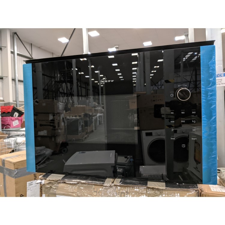 GRADE A2 - Neff HLAWD53N0B N50 900W 25L Compact Height Built-in Microwave Oven For A 60cm Wide Cabinet - Stainless Steel