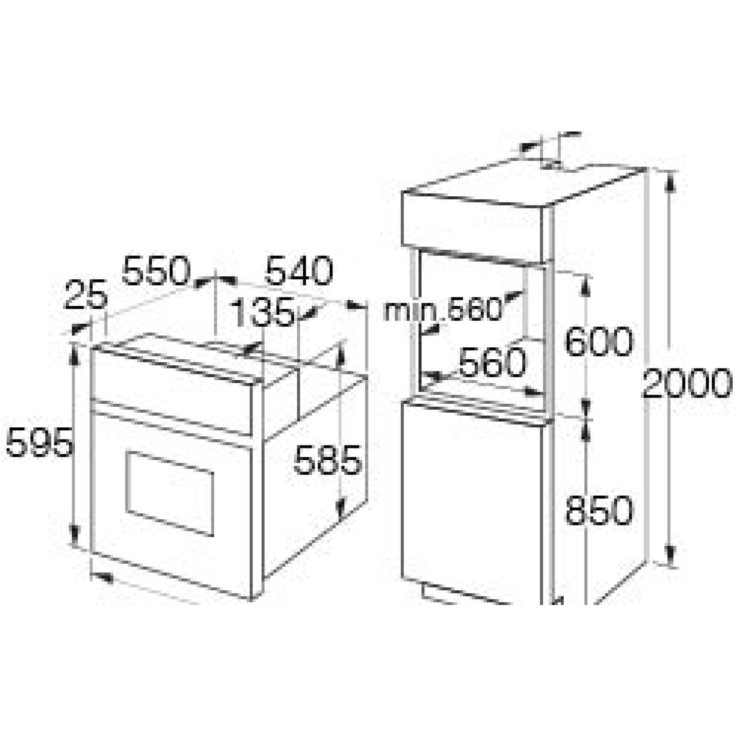 CDA 65L Multifunction Pyrolytic Electric Single Oven Stainless Steel