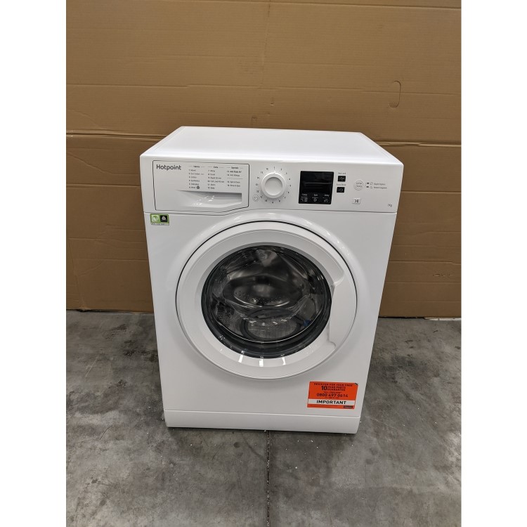 GRADE A3 - Hotpoint NSWM743UW 7kg 1400rpm Freestanding Washing Machine - White