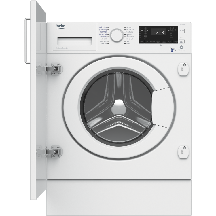 GRADE A2 - Beko WDIY854310F 1400rpm Spin Speed 8kg Wash 5kg Dry Integrated Washer Dryer - White