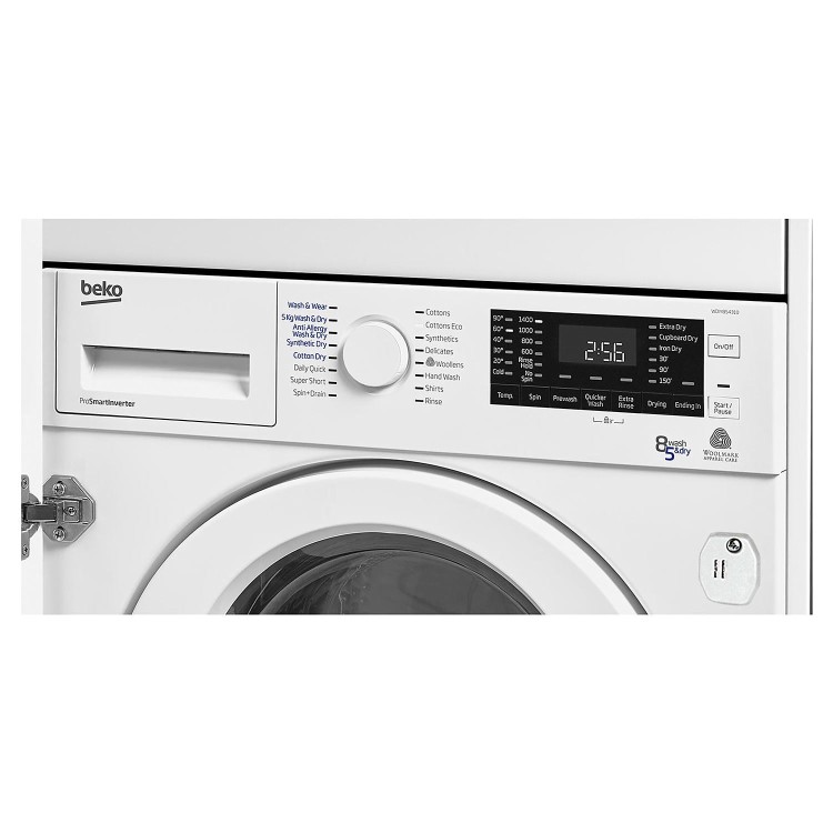 GRADE A2 - Beko WDIY854310F 1400rpm Spin Speed 8kg Wash 5kg Dry Integrated Washer Dryer - White