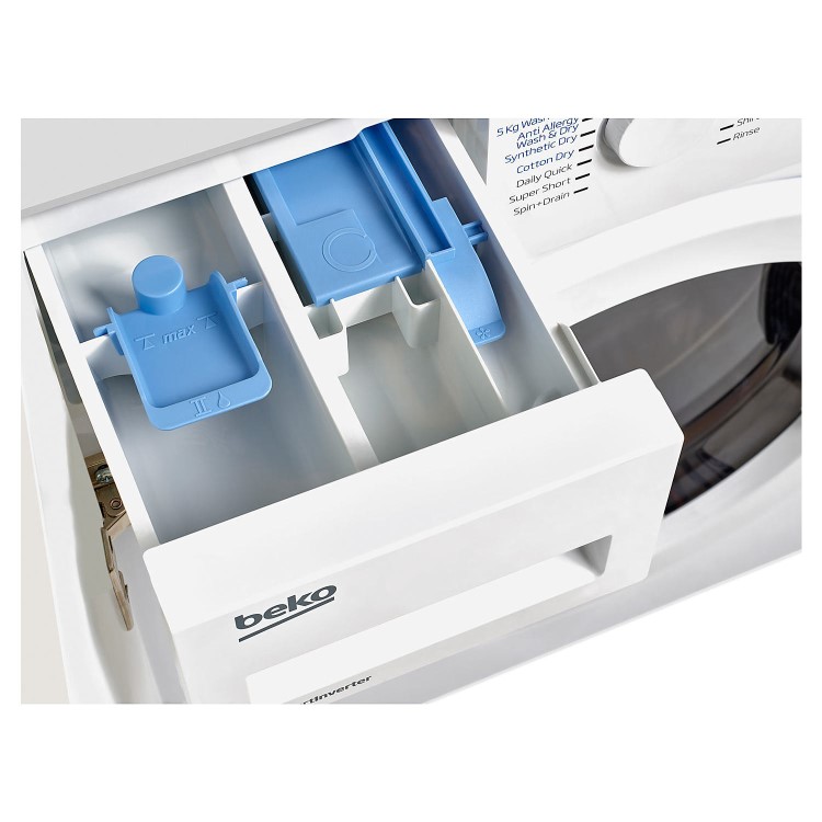 GRADE A2 - Beko WDIY854310F 1400rpm Spin Speed 8kg Wash 5kg Dry Integrated Washer Dryer - White