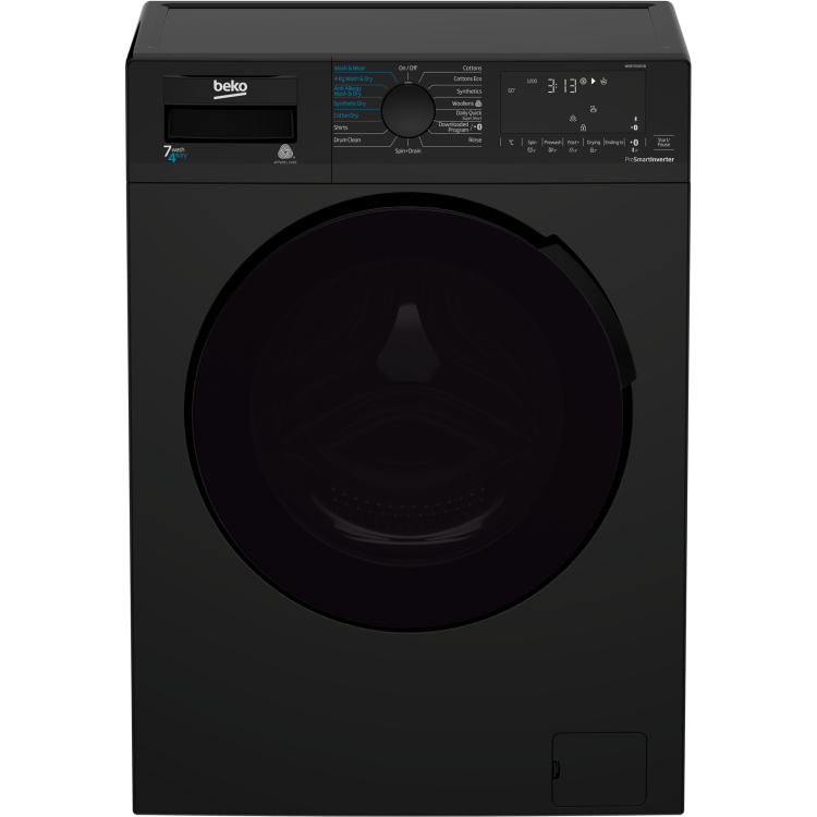 Beko WDB7426R1B 7kg Wash 4kg Dry 1200rpm Freestanding Washer Dryer - Black
