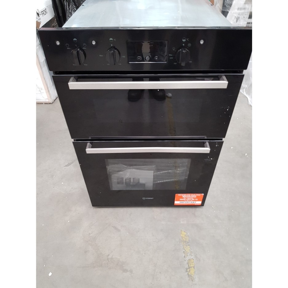 GRADE A2 Indesit IDD6340BL Aria Electric Built In Double Oven Black