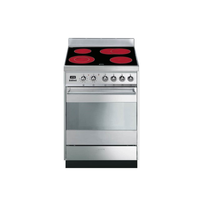 GRADE A3 - Smeg SY6CPX8 Symphony 60cm Single Oven Electric Cooker with Ceramic Hob - Stainless Steel