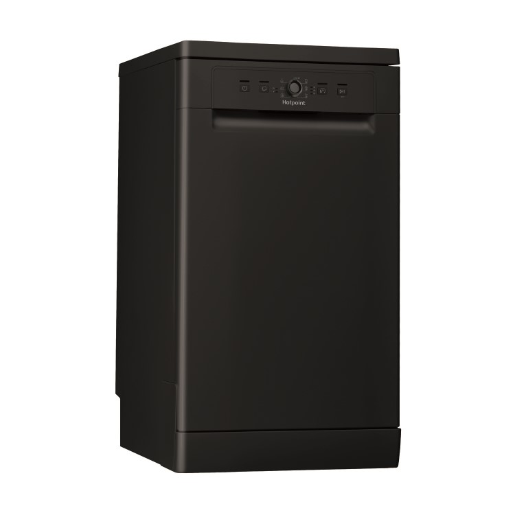 GRADE A3 - HOTPOINT HSFE1B19B Aquarius Slimline 10 Place Freestanding Dishwasher - Black