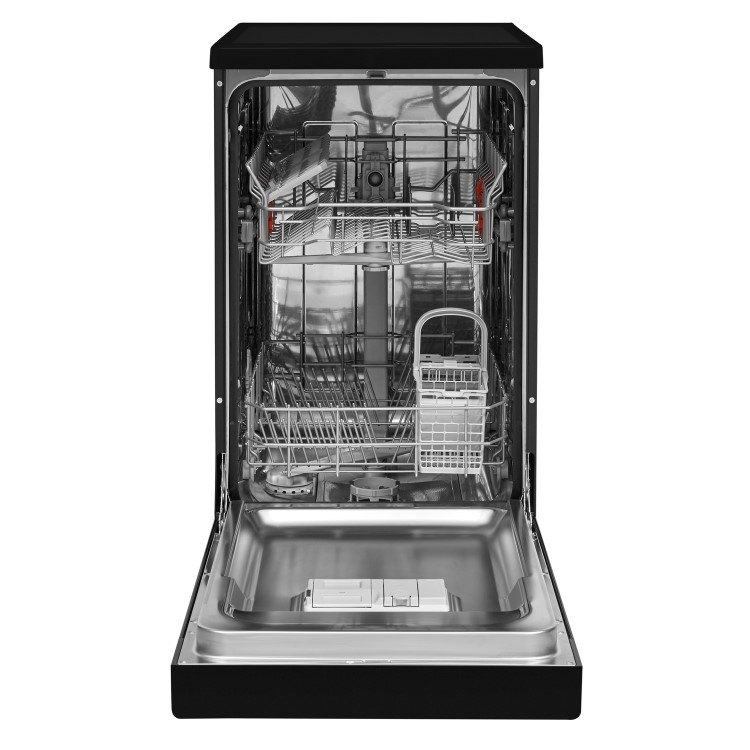 GRADE A3 - HOTPOINT HSFE1B19B Aquarius Slimline 10 Place Freestanding Dishwasher - Black