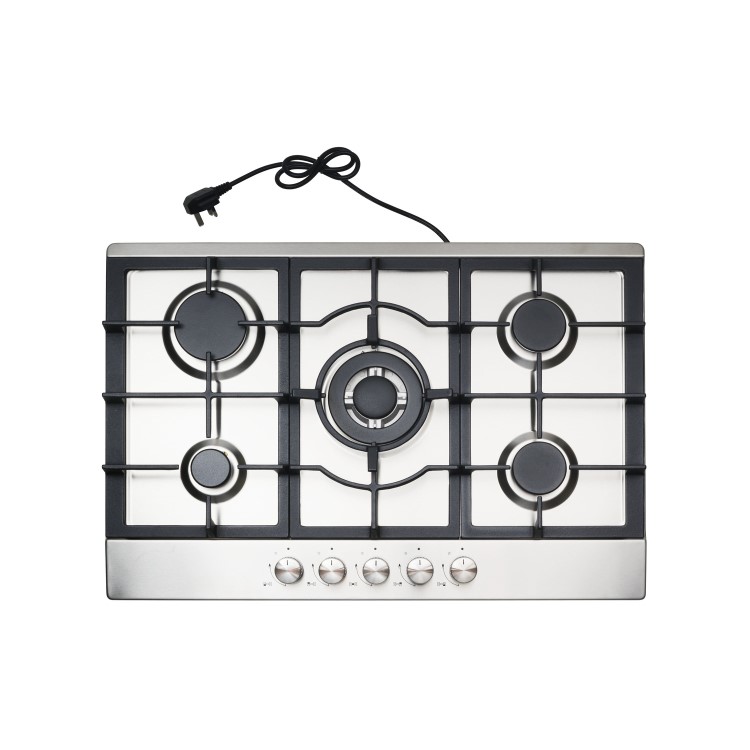 Refurbished electriQ EQGH755SS 75cm 5 Burner Gas Hob