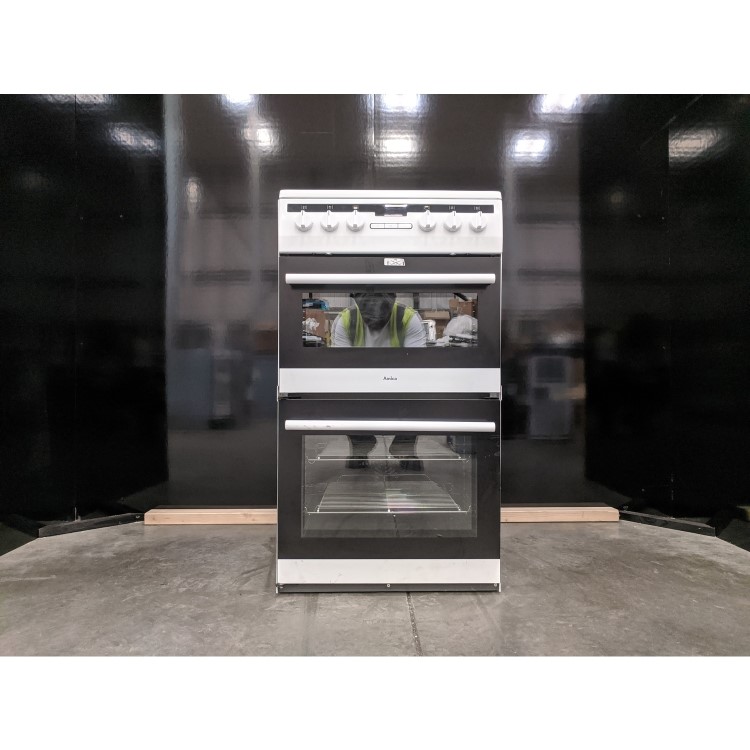 Refurbished Amica AFC5550WH 50cm Double Oven Electric Cooker with Ceramic Hob White