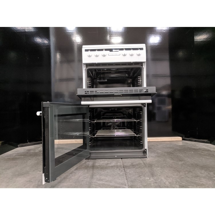 Refurbished Amica AFC5550WH 50cm Double Oven Electric Cooker with Ceramic Hob White