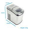 GRADE A1 - electriQ Counter Top Ice Maker Machine in Stainless Steel
